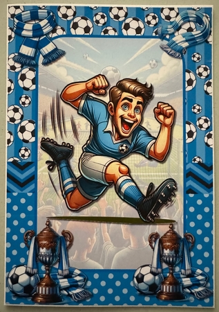 Football in blue by Erika Sissons