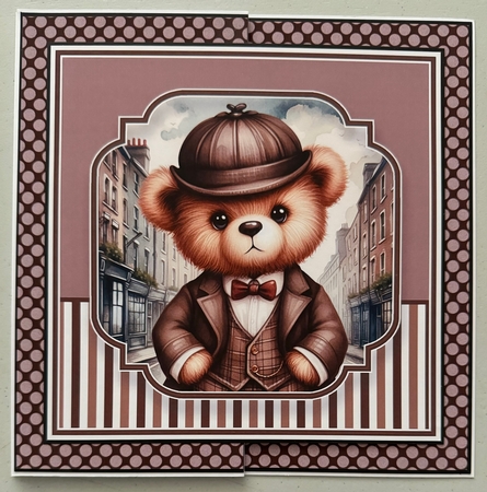 8x8 London Town Teds Mini Decoupage Kit - x5 A4 sheets  by Erika Sissons