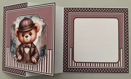 8x8 London Town Teds Mini Decoupage Kit - x5 A4 sheets  by Erika Sissons