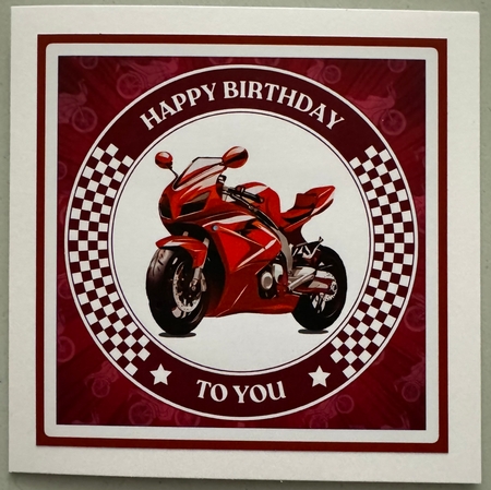 Red Motorbike Birthday Mini Kit by Erika Sissons