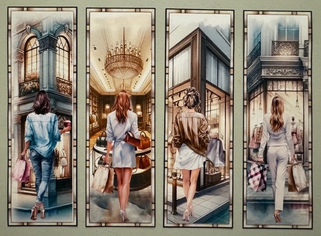 Retail Therapy Bookmarks Set 2 by Erika Sissons