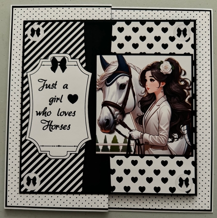 Just a girl who loves horses 7x7 by Erika Sissons