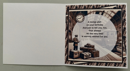 Vintage Raiway Station 7x7 by Erika Sissons
