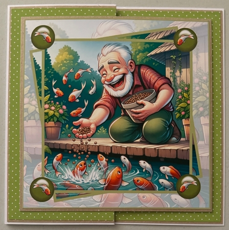 Fish pond keeper 7x7 by Erika Sissons