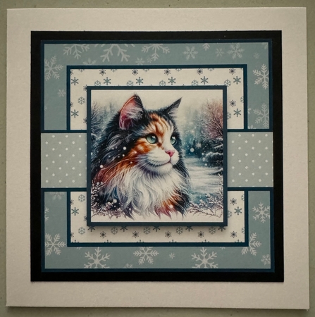 Christmas Calico Cat  by Erika Sissons