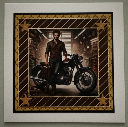 Motor Biking 7x 7 Card by Erika Sissons
