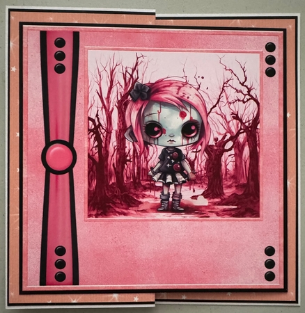 Gothic Pink Cute Skeleton by Erika Sissons