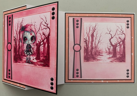 Gothic Pink Cute Skeleton by Erika Sissons