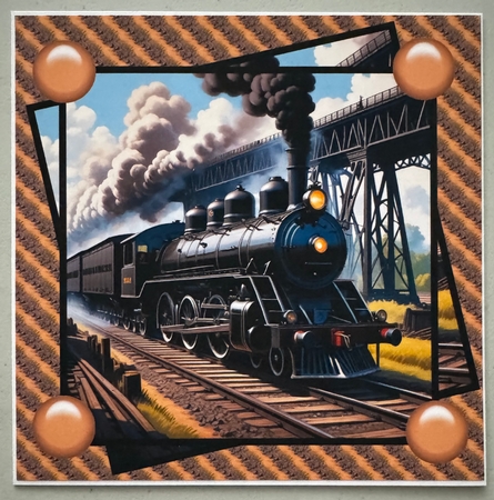 Steam Engine 7x7 by Erika Sissons