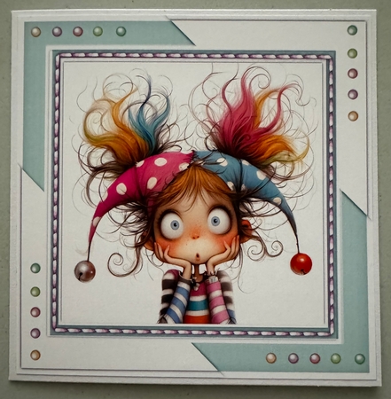 6x6 Quirky Clown Girl by Erika Sissons