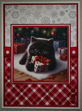 Cheeky Christmas Kitten by Erika Sissons