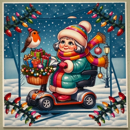 Christmas Shopping 7x7 by Erika Sissons