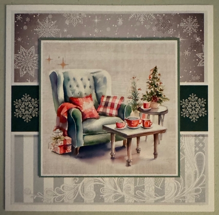 Cozy Christmas Card and Toppers Set by Erika Sissons