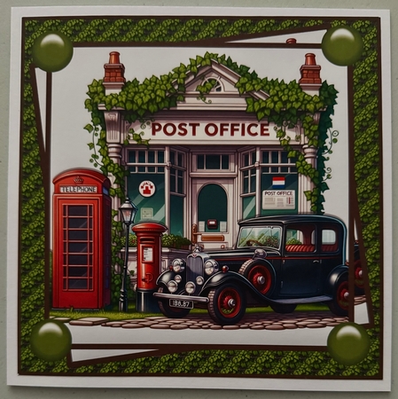 The Village Post office 8x8 by Erika Sissons