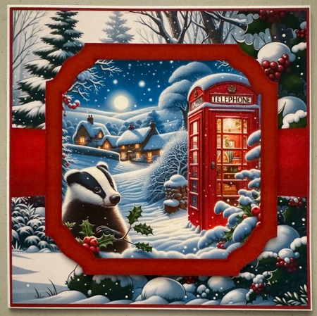 badgers Christmas Set 7x7 by Erika Sissons