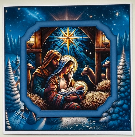 Christmas nativity 8x8 by Erika Sissons