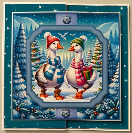 Christmas Geese 8x8 by Erika Sissons