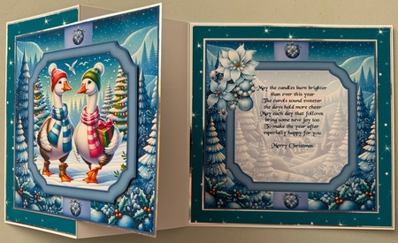 Christmas Geese 8x8 by Erika Sissons