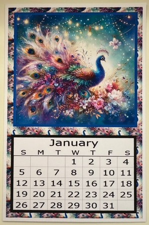 Beautiful Peacock - 2025 Calendar by Erika Sissons