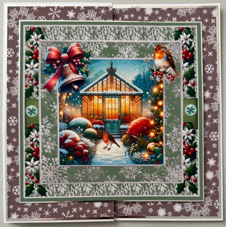 A Christmas garden 7x7 by Erika Sissons