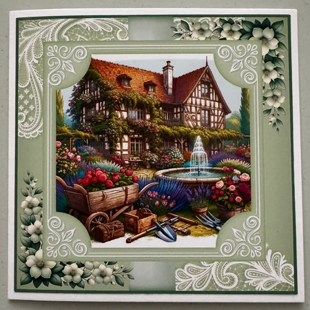 A country garden 8x8 by Erika Sissons