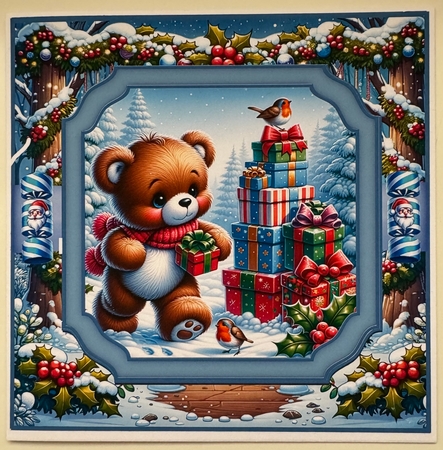 Teddy Bears Christmas 8x8 by Erika Sissons