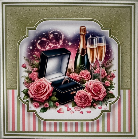 8x8 Champagne Engagment 1 Mini Kit - x6 A4 Sheets  by Erika Sissons