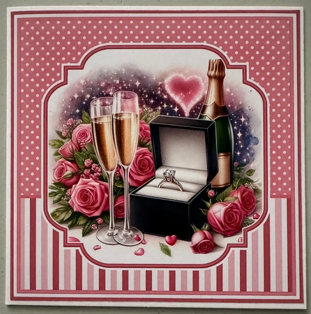 8x8 Champagne Engagment 4 Mini Kit - x6 A4 Sheets  by Erika Sissons