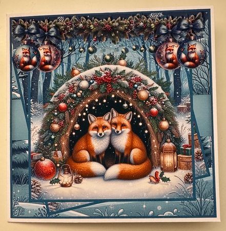 Christmas Foxes by Erika Sissons