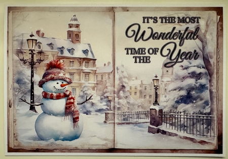 Its the Most Wonderful Time Of The Year A5 Card by Erika Sissons