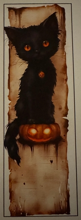 Halloween Cat Bookmarks by Erika Sissons