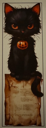 Halloween Cat Bookmarks by Erika Sissons