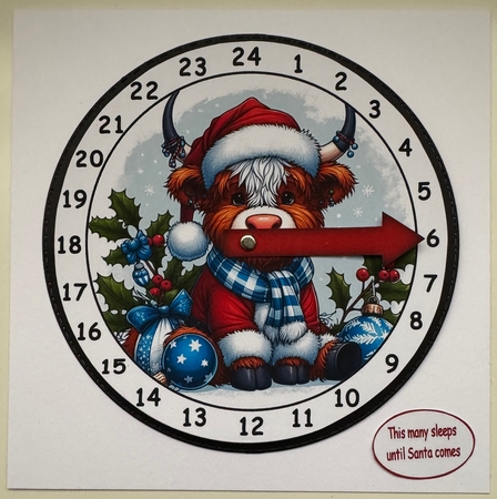 new advent clock highland coo by Erika Sissons