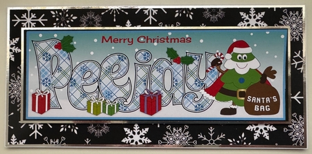 Crazy Christmas Tree Santa PEEJAY large dl insert by Erika Sissons