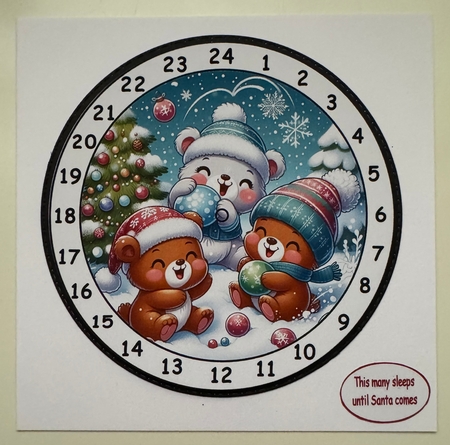 advent clock snow bears by Erika Sissons