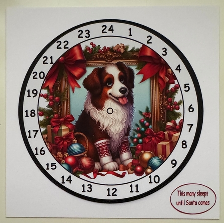 advent clock christmas doggy 4 by Erika Sissons