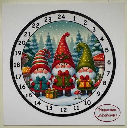 new advent count down clock a Christmas  gnomes 2 by Erika Sissons