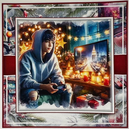Christmas Gamer Boy Mini Page Kit by Erika Sissons