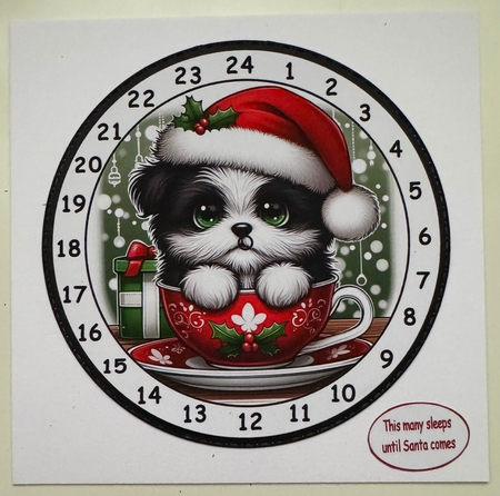 newest advent clocks dog in a tea cup 1 by Erika Sissons