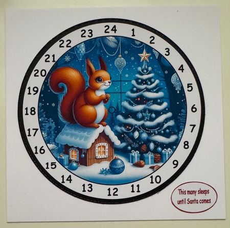newest advent clocks squirrel blue by Erika Sissons