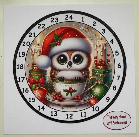 newest advent clocks owl t cup gold by Erika Sissons