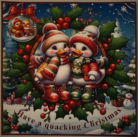 Have a quacking Christmas 8x8 by Erika Sissons