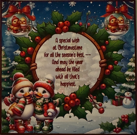 Have a quacking Christmas 8x8 by Erika Sissons