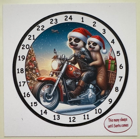 new advent meerkats motorbike  by Erika Sissons