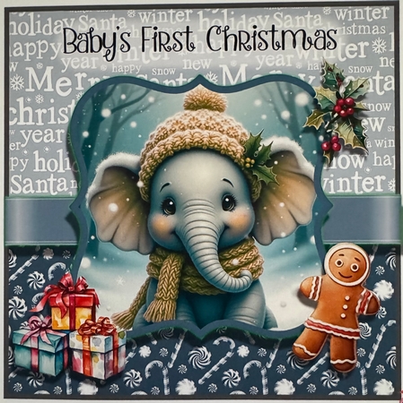 Elephant Baby First Christmas by Erika Sissons