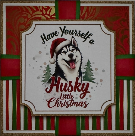 Christmas Dogs Card Front and Toppers BUNDLE by Erika Sissons