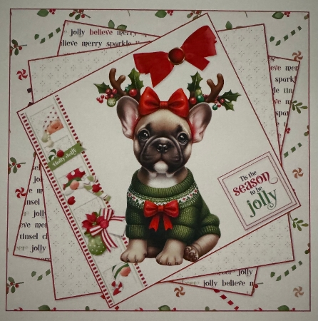 7x7 Reindeer dogs choice of four mini kit by Erika Sissons
