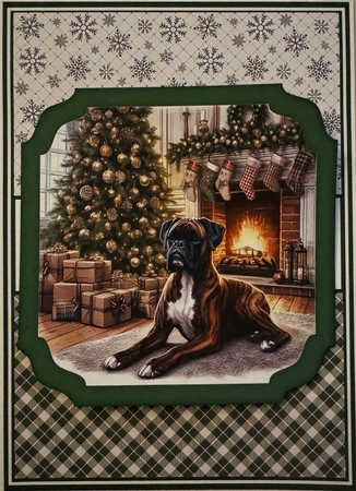 BOXER DOG AT CHRISTMAS - request by Erika Sissons
