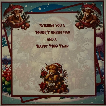 Mooey Christmas 7x7 by Erika Sissons