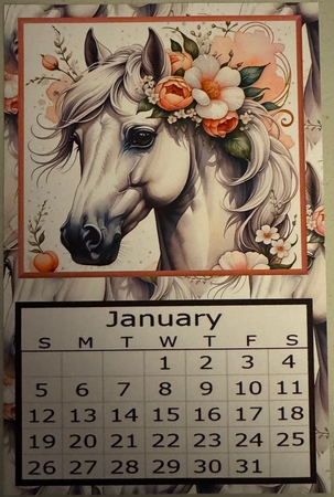 Stunning Floral Horse 2 - 2025 Calendar by Erika Sissons